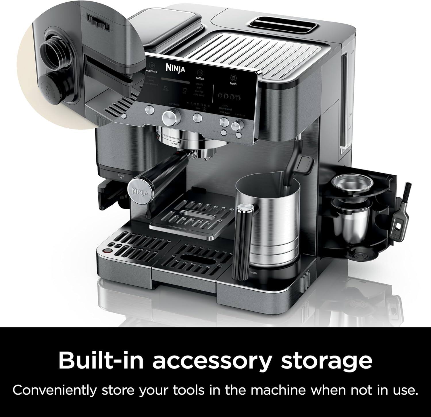 Ninja Espresso Machine Drip Coffee Maker Luxe Café Premier Series Stainless Steel