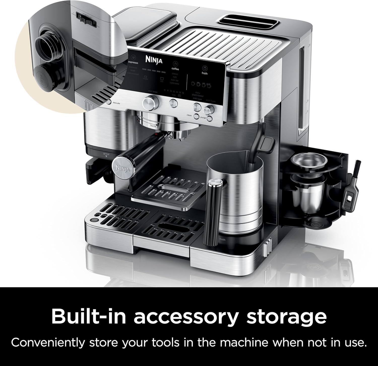 Ninja Espresso Machine Drip Coffee Maker Luxe Café Premier Series Stainless Steel