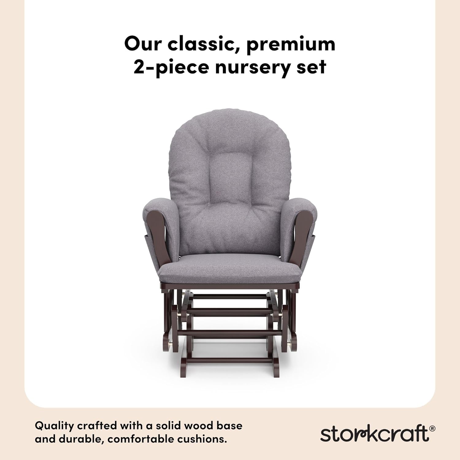 Storkcraft Premium Hoop Glider & Ottoman