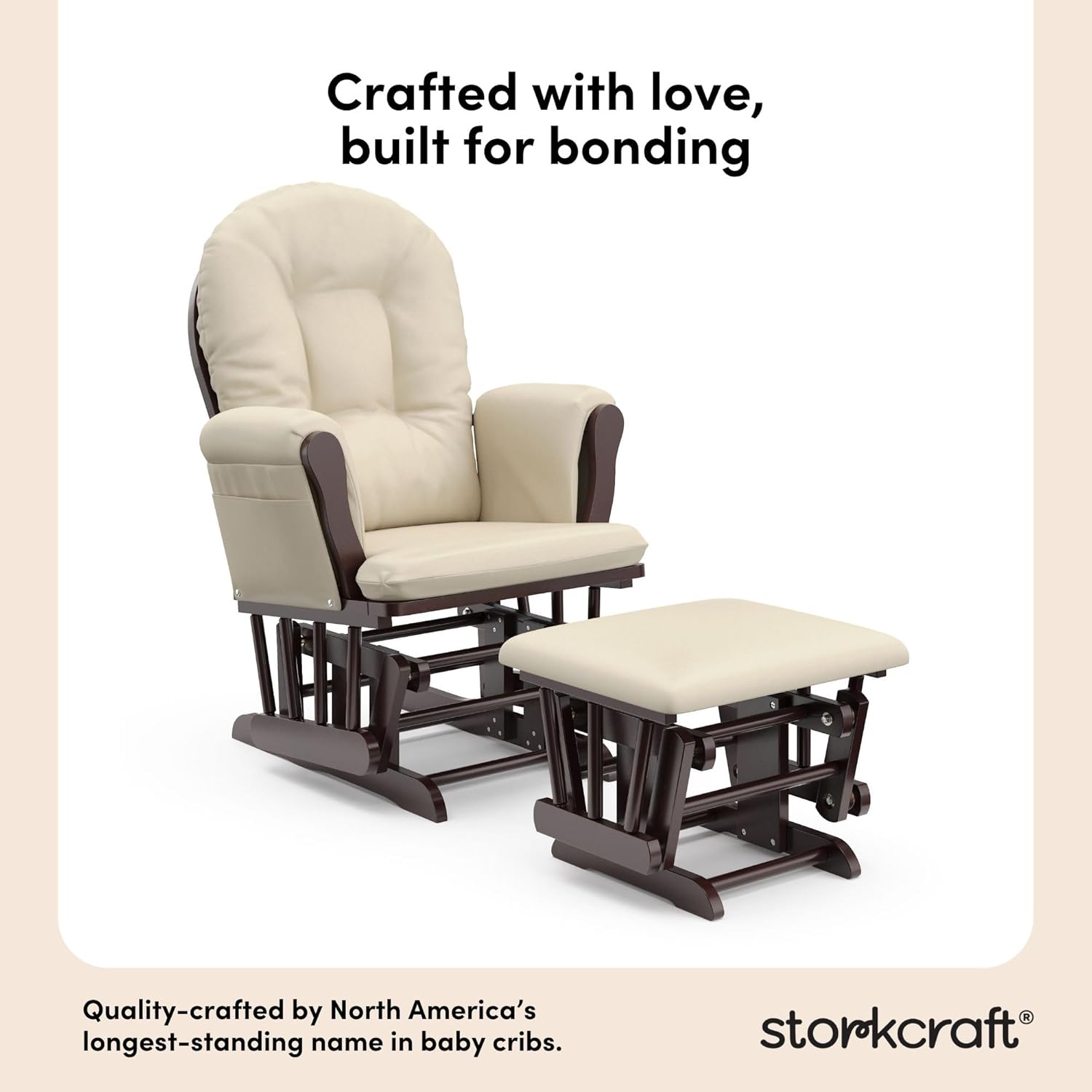 Storkcraft Premium Hoop Glider & Ottoman