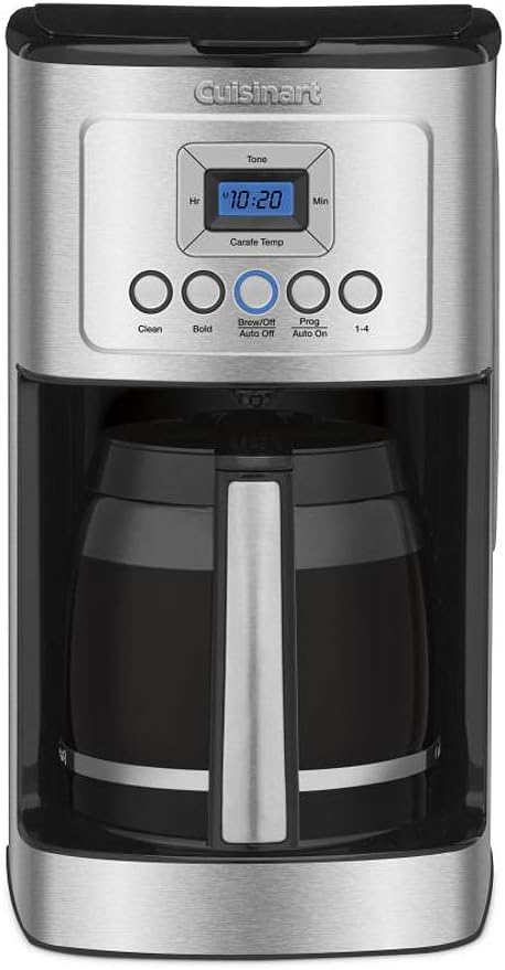 Cuisinart Coffee Maker, 14-Cup Glass Carafe, Fully Automatic for Brew Strength Control & 1-4 Cup Setting, Stainless Steel, DCC-3200P1
