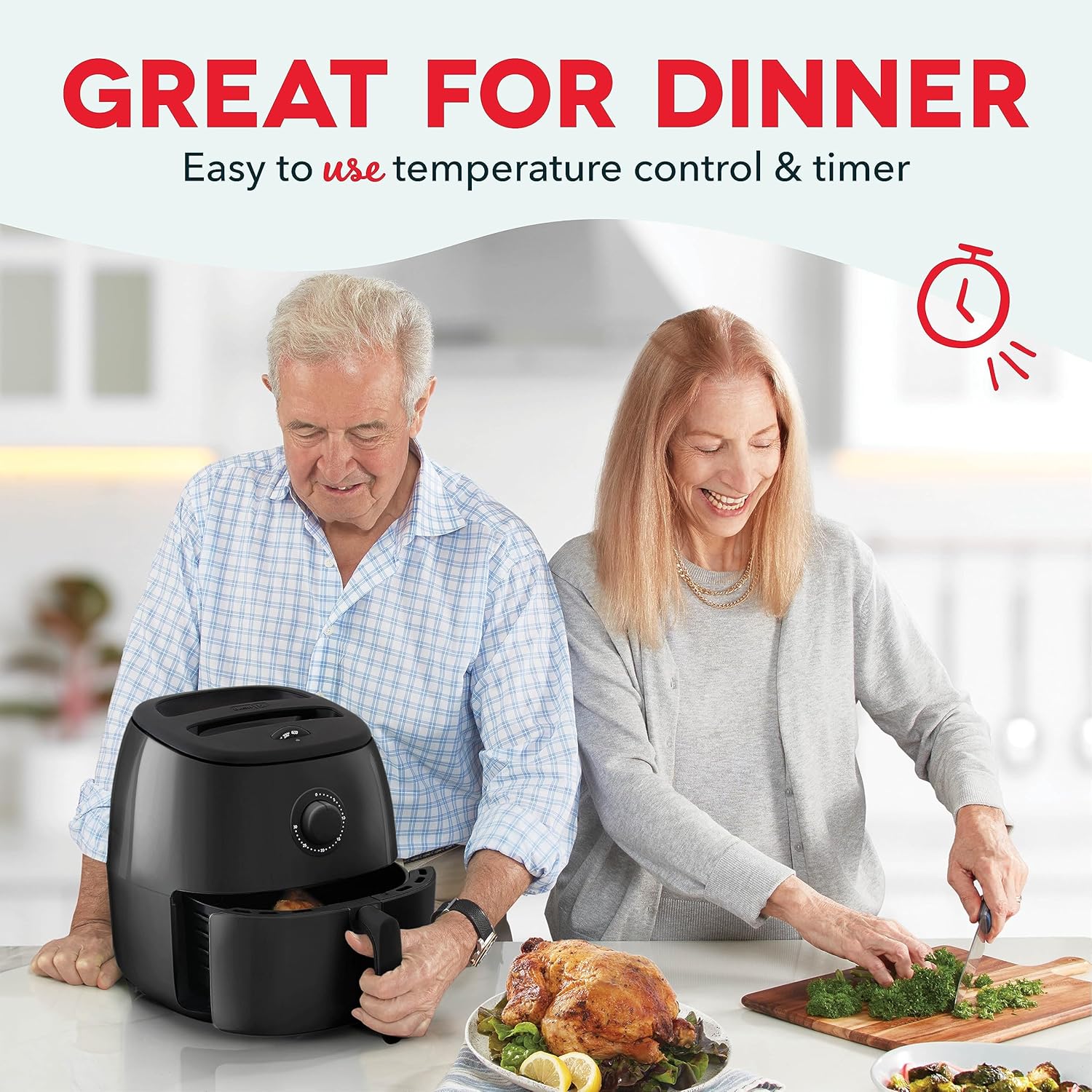 DASH Tasti-Crisp™ Electric Air Fryer Oven, 2.6 Qt., Aqua – Compact Air Fryer for Healthier Food in Minutes, Ideal for Small Spaces - Auto Shut Off, Analog, 1000-Watt