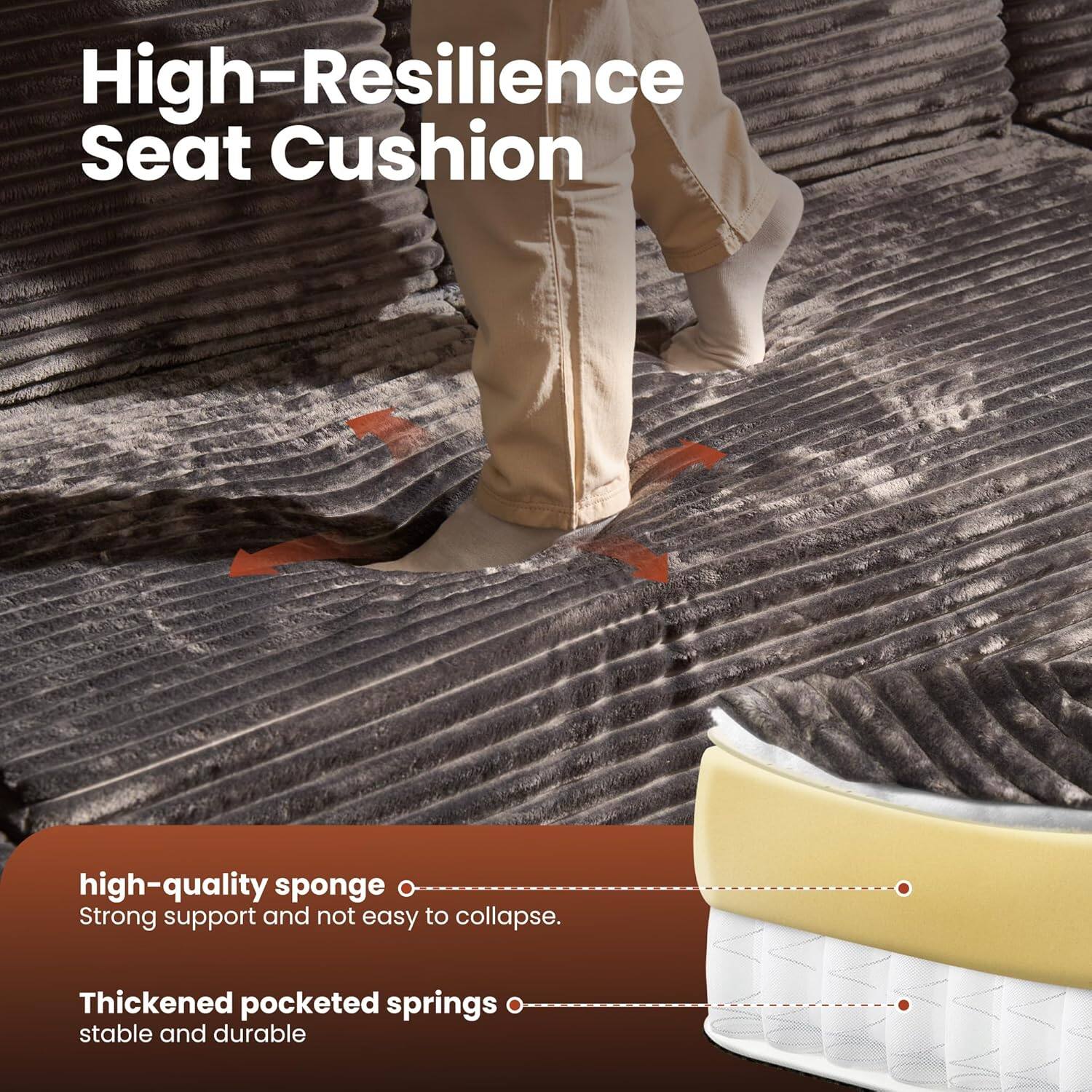 Sectional Cloud Couch for Living Room