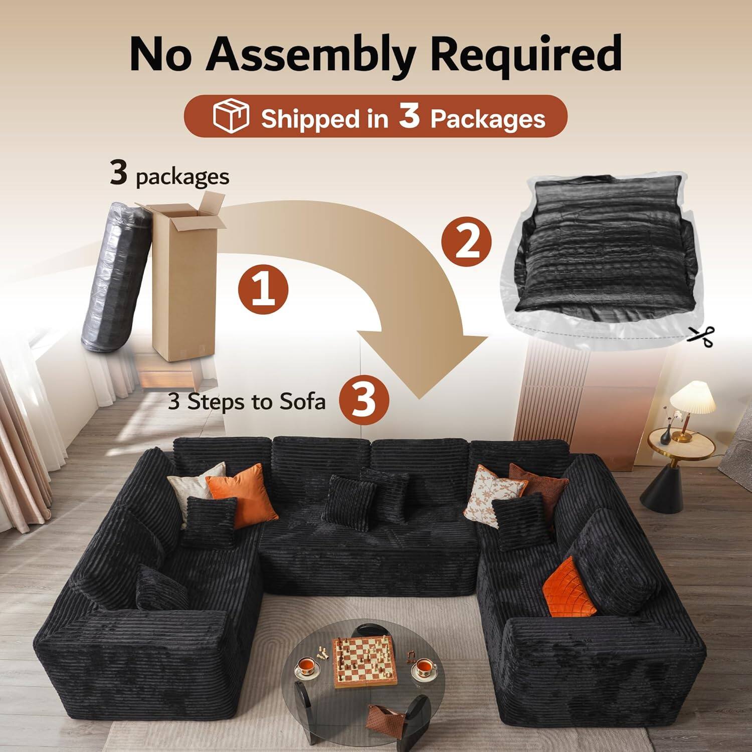 Sectional Cloud Couch for Living Room