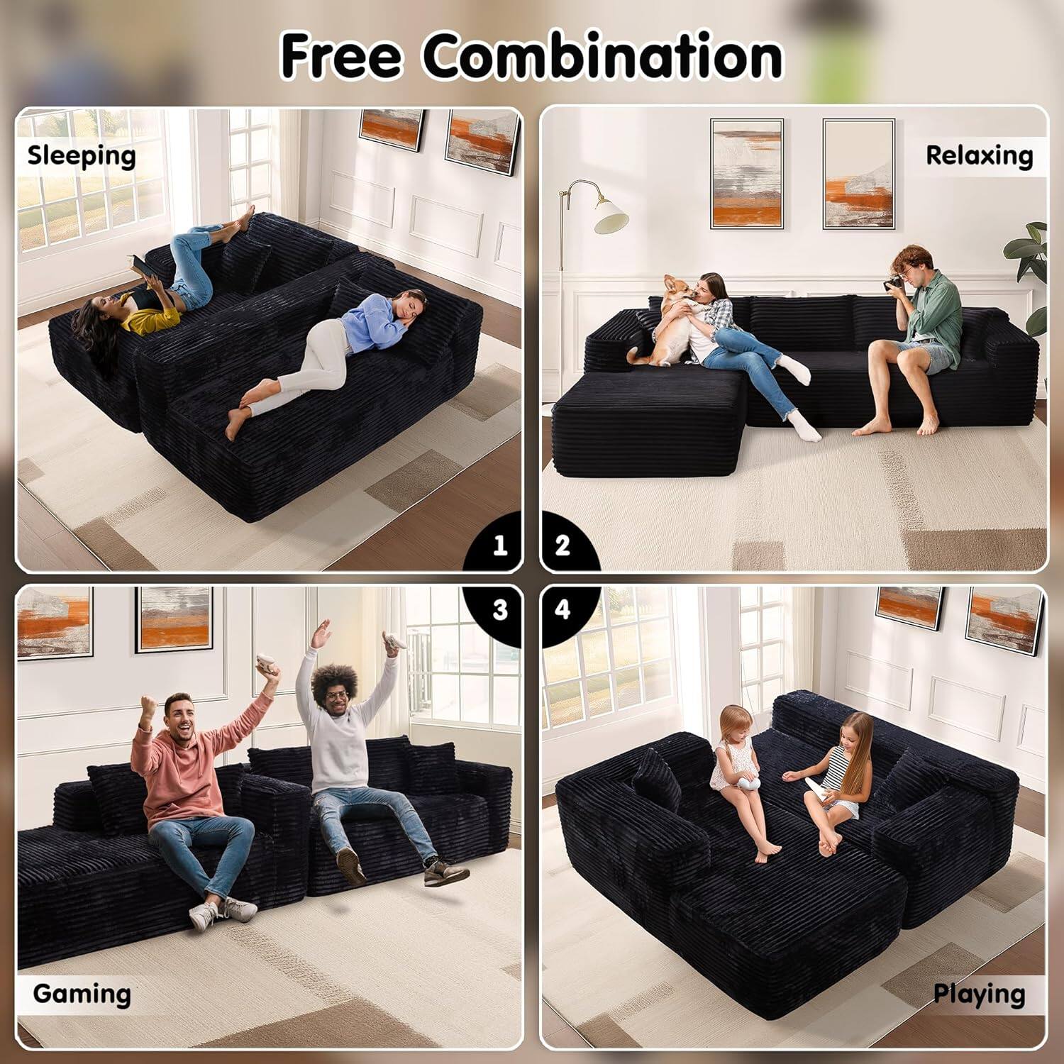 Sectional Cloud Couch for Living Room