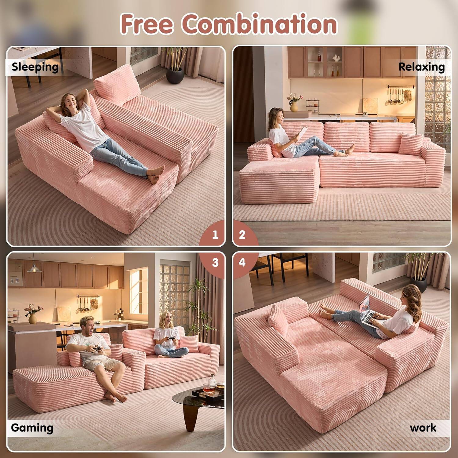 Sectional Cloud Couch for Living Room