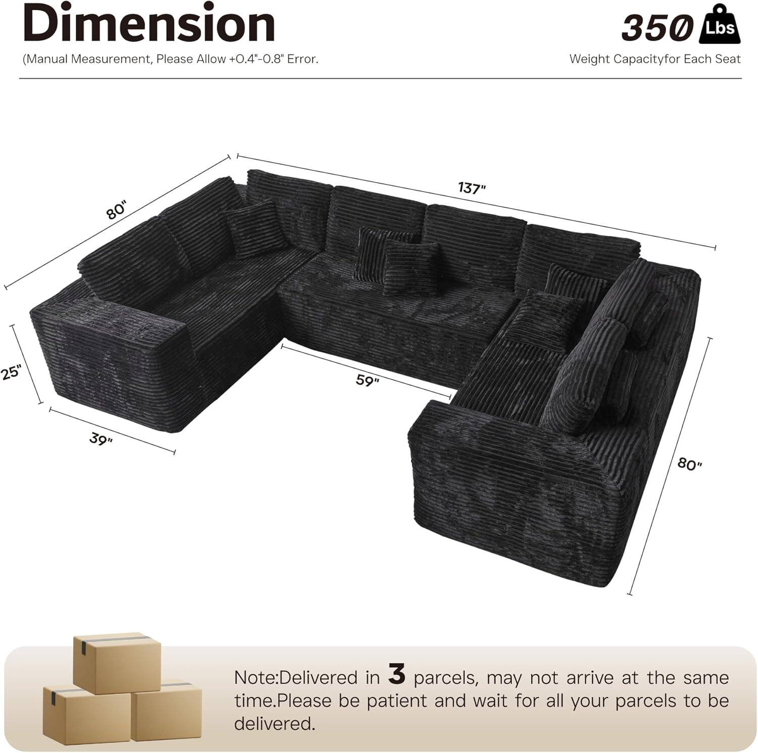 Sectional Cloud Couch for Living Room