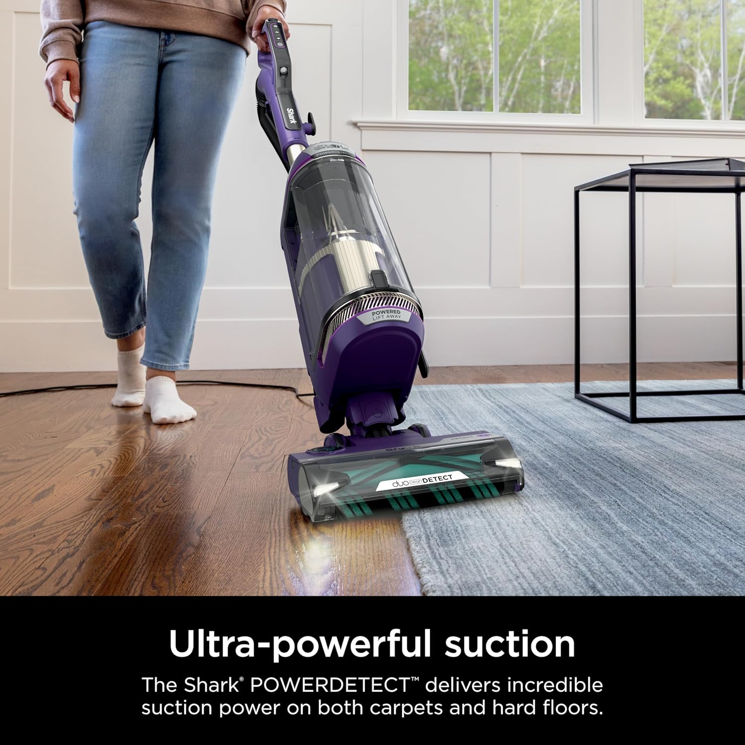 Shark AZ2002 Vertex Powered Lift-Away Upright Vacuum with DuoClean PowerFins, Self-Cleaning Brushroll, Large Dust Cup, Pet Crevice Tool, Dusting Brush & Power Brush, Silver/Rose Gold