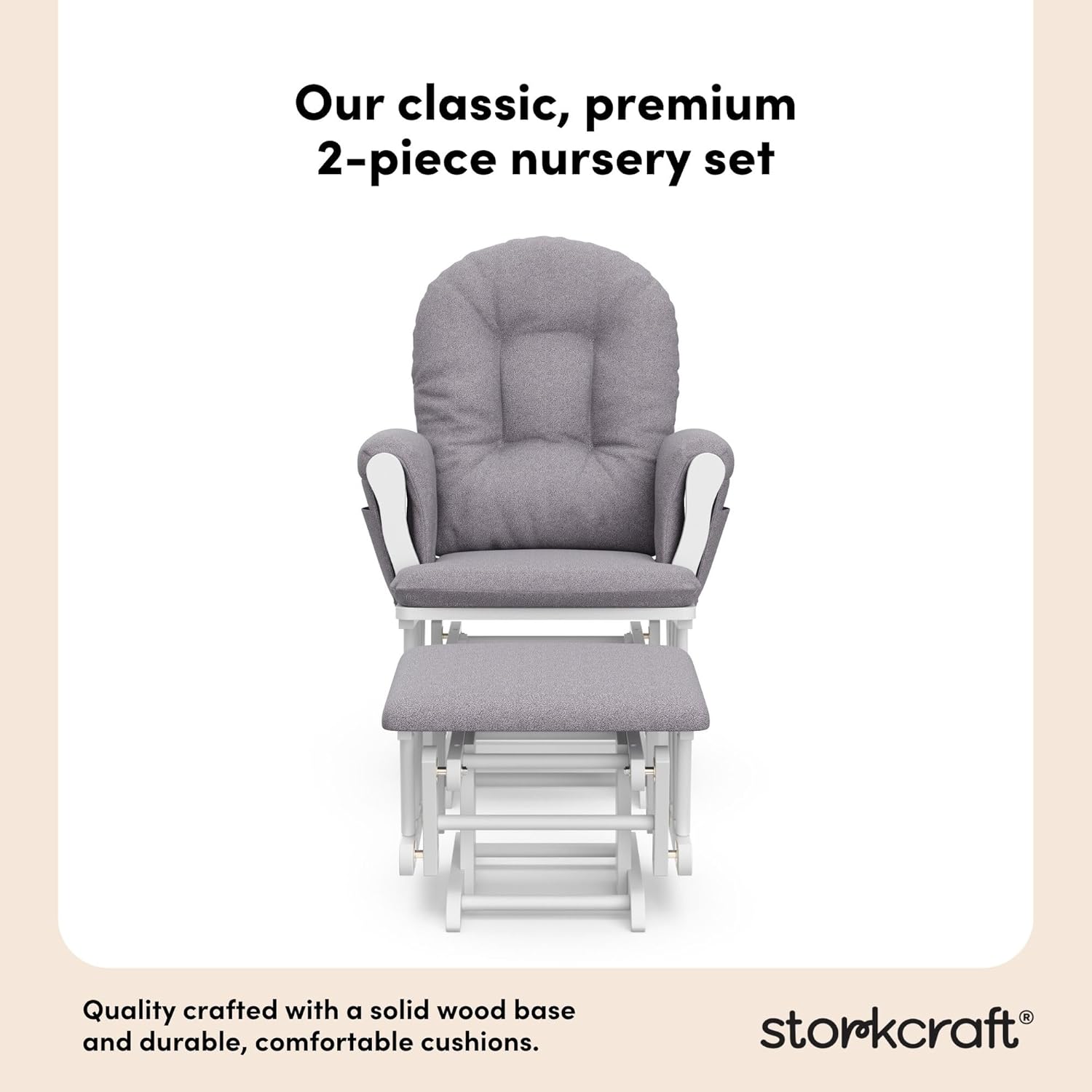 Storkcraft Premium Hoop Glider & Ottoman