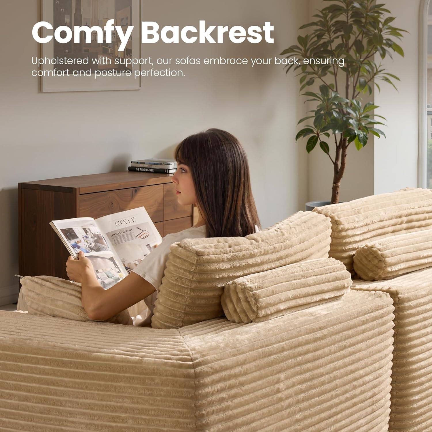 Sectional Cloud Couch for Living Room