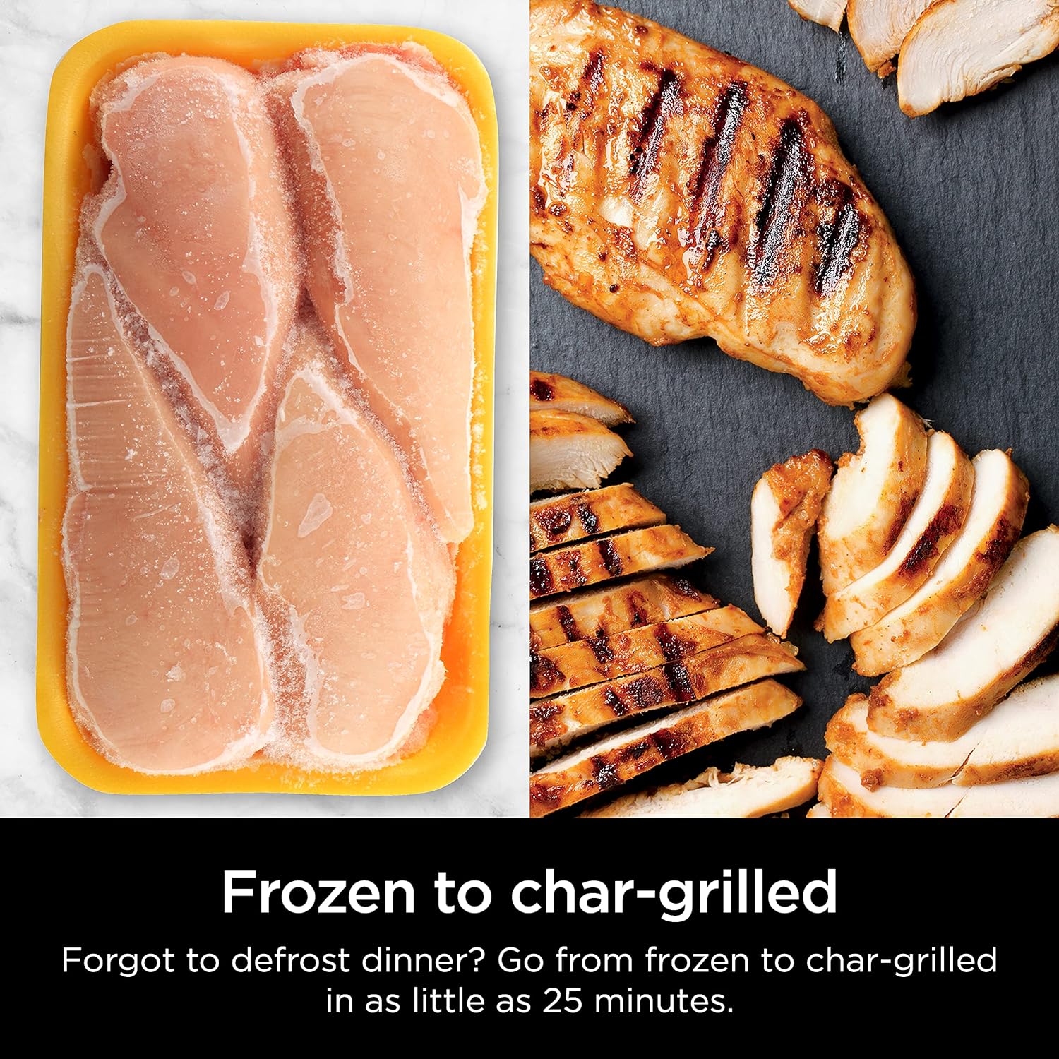 Ninja FG551 Foodi Smart XL 6-in-1 Indoor Grill with Air Fry, Roast, Bake, Broil & Dehydrate, Smart Thermometer, Black/Silver