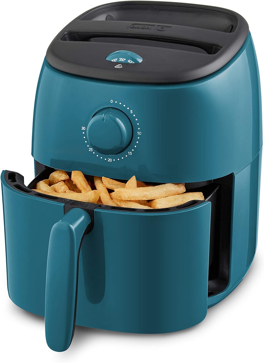 DASH Tasti-Crisp™ Electric Air Fryer Oven, 2.6 Qt., Aqua – Compact Air Fryer for Healthier Food in Minutes, Ideal for Small Spaces - Auto Shut Off, Analog, 1000-Watt