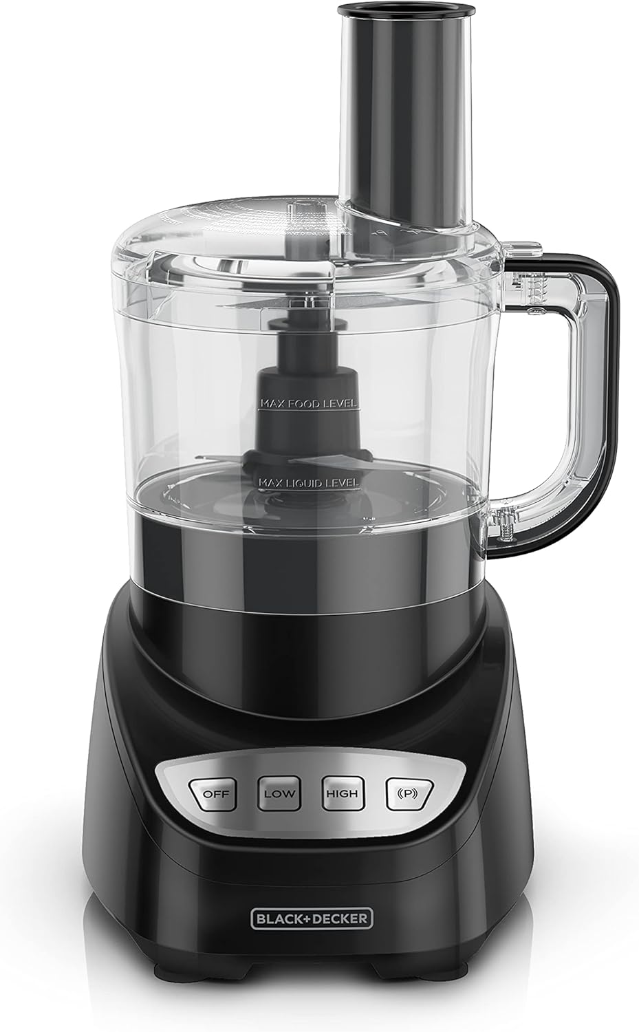 BLACK+DECKER Food Processor and Vegetable Chopper, Stainless Steel Blade, 8-Cup Capacity, 450W Power with Attachments to Shred, Slice, Mince, Grind, and Puree