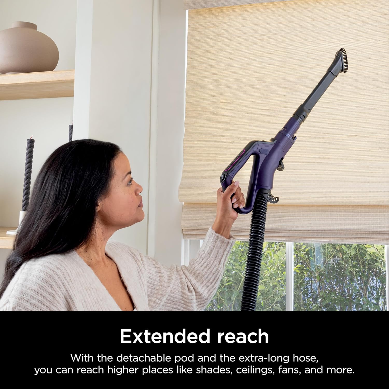 Shark AZ2002 Vertex Powered Lift-Away Upright Vacuum with DuoClean PowerFins, Self-Cleaning Brushroll, Large Dust Cup, Pet Crevice Tool, Dusting Brush & Power Brush, Silver/Rose Gold