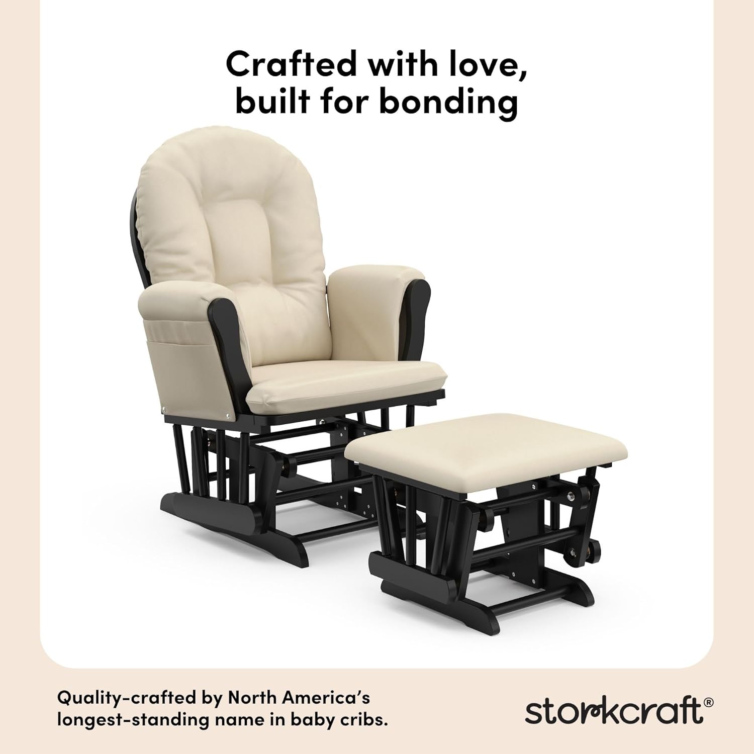 Storkcraft Premium Hoop Glider & Ottoman