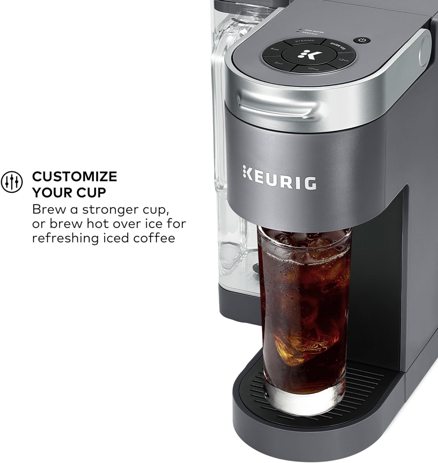 Keurig K-Supreme Single Serve K-Cup Pod Coffee Maker, MultiStream Technology, 4 Brew Sizes, 66oz Dual-Position Removable Reservoir, Black