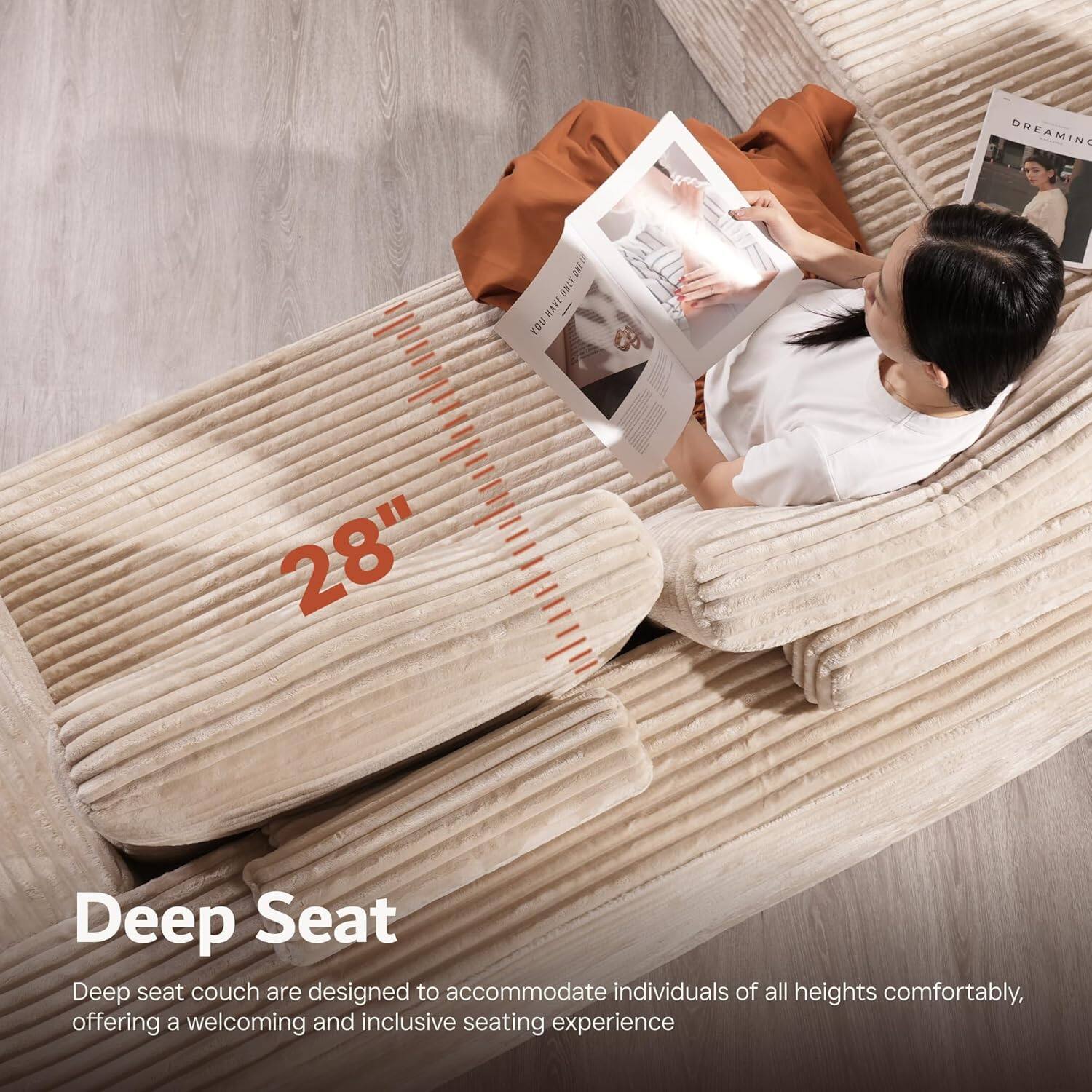 Sectional Cloud Couch for Living Room