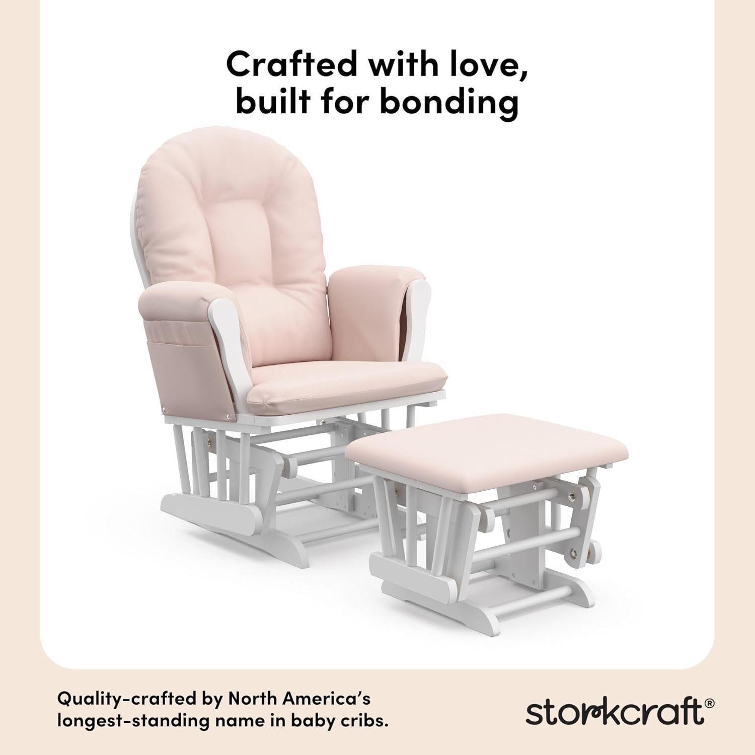 Storkcraft Premium Hoop Glider & Ottoman