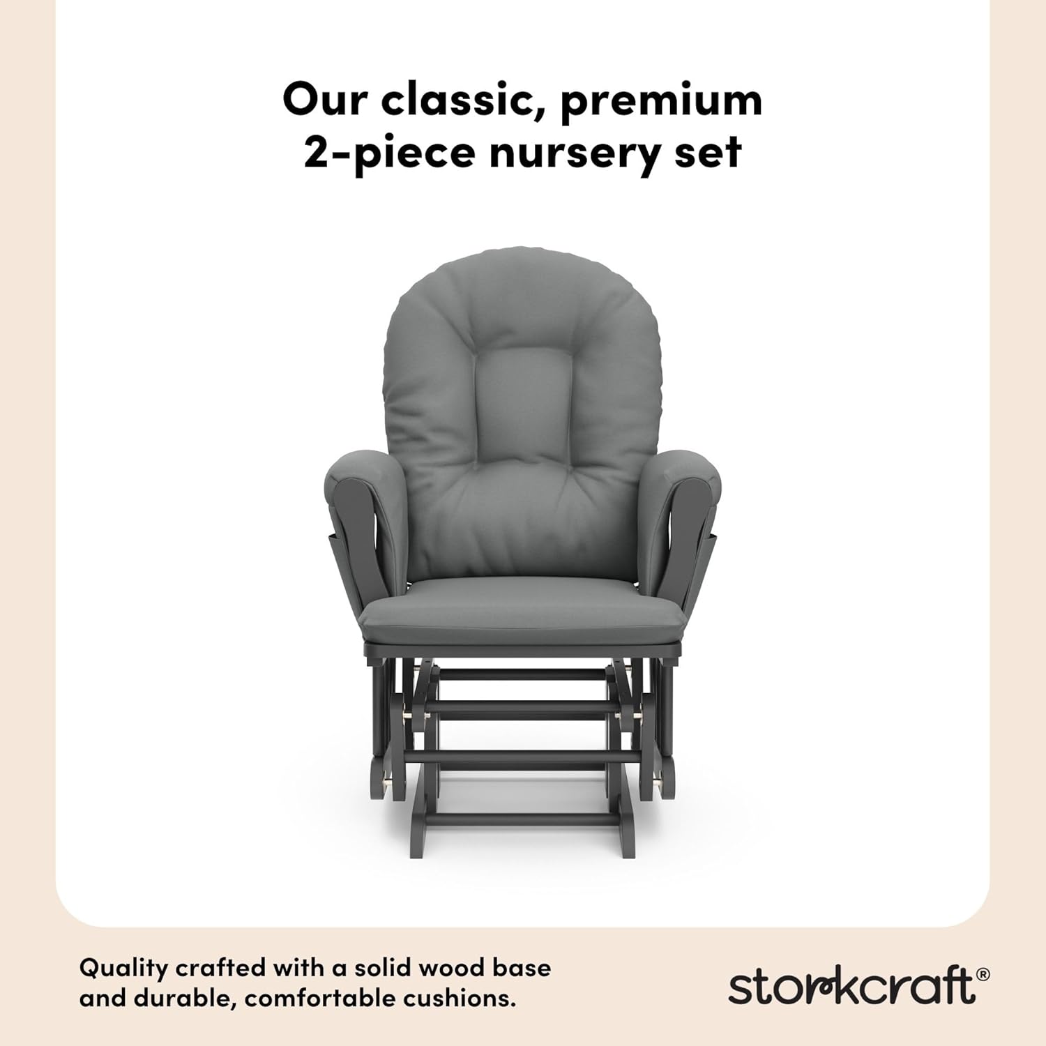 Storkcraft Premium Hoop Glider & Ottoman