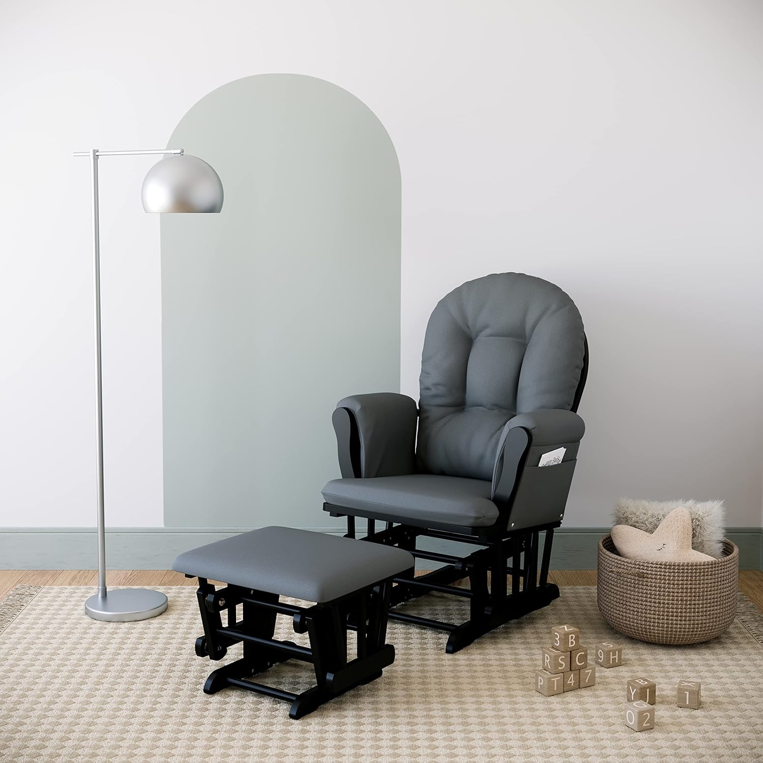 Storkcraft Premium Hoop Glider & Ottoman