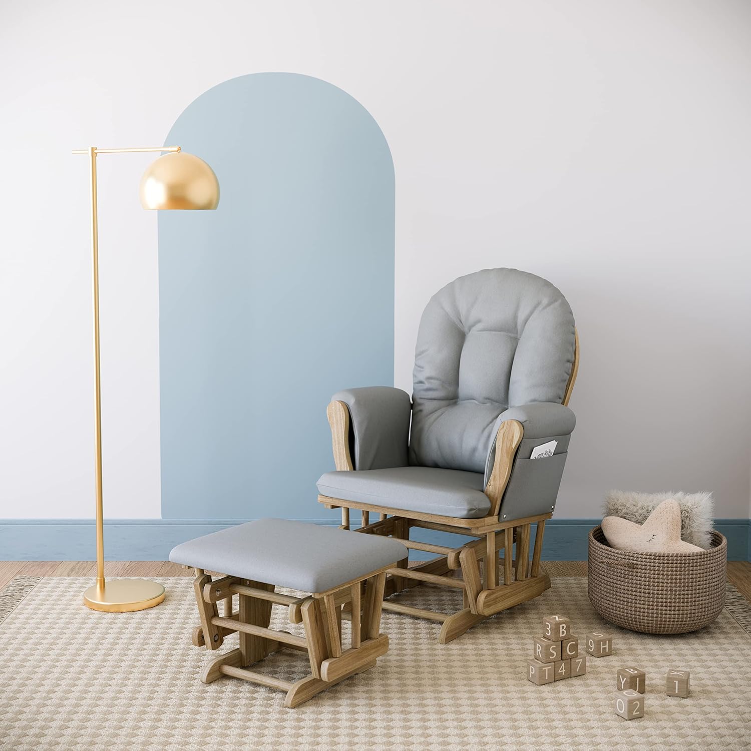 Storkcraft Premium Hoop Glider & Ottoman