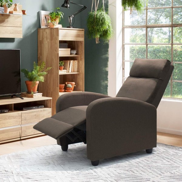 Recliner Chair Adjustable Single Sofa Fabric Recliner