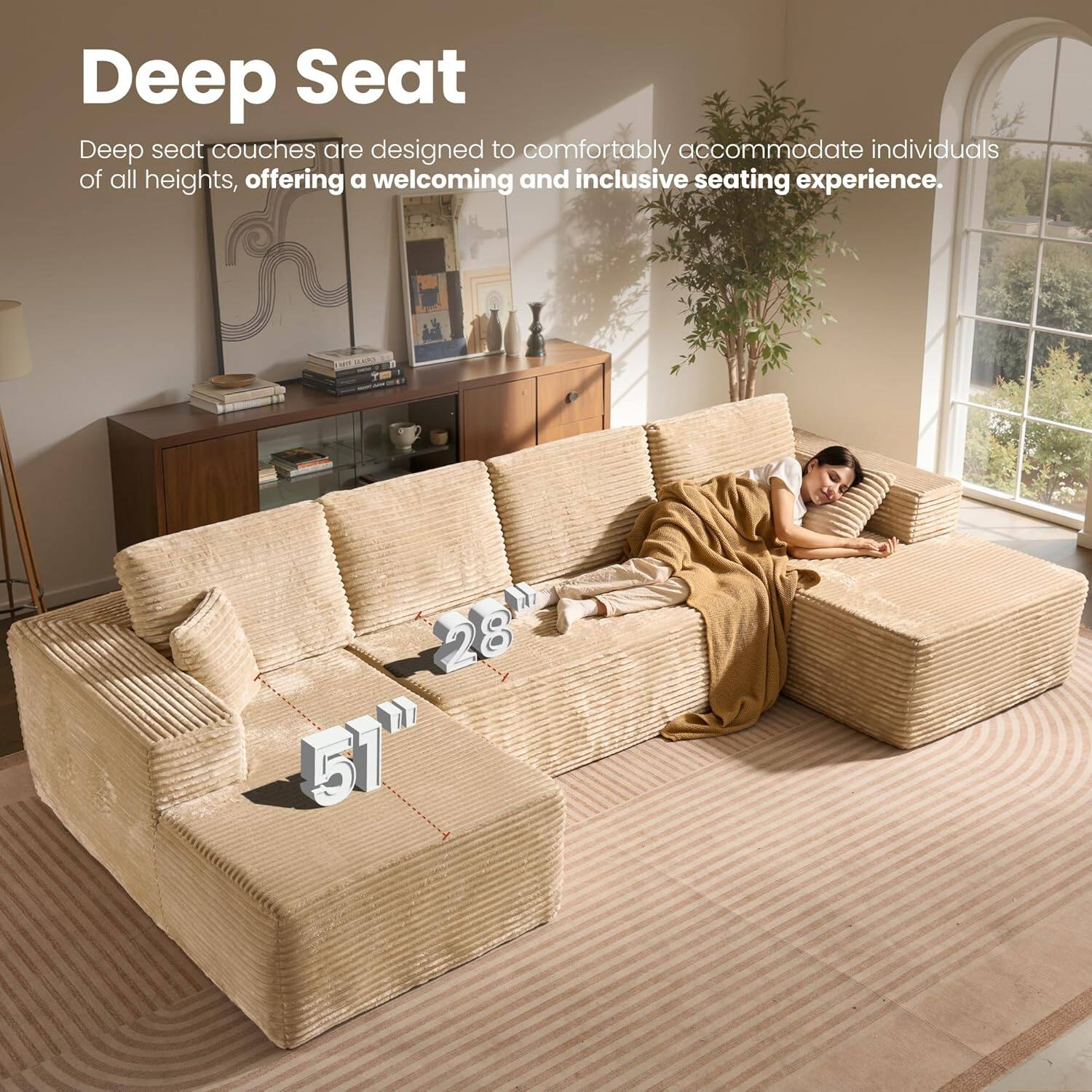 Sectional Cloud Couch for Living Room