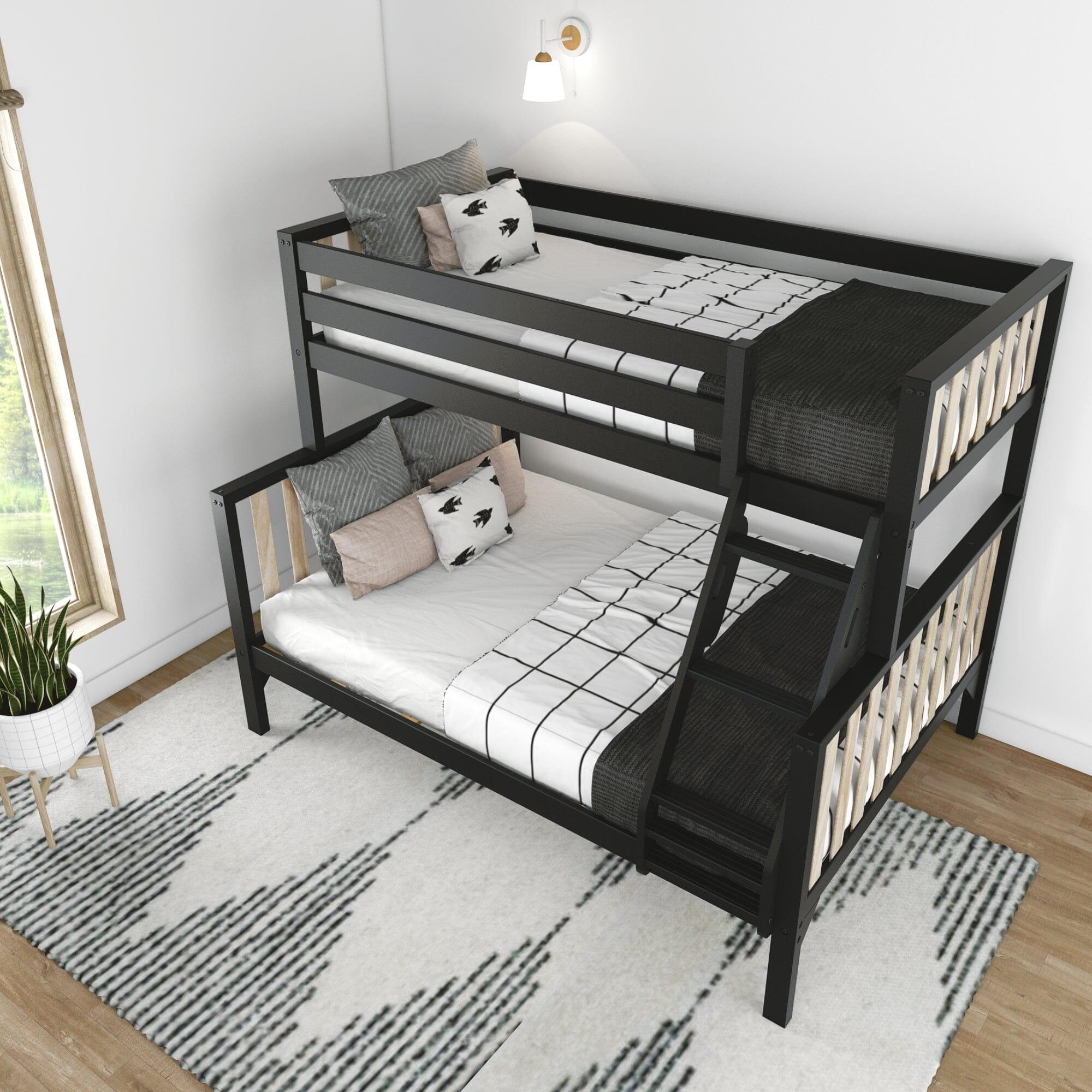 🎄Store Closing Sale💖Scandinavian Twin over Full Bunk Bed