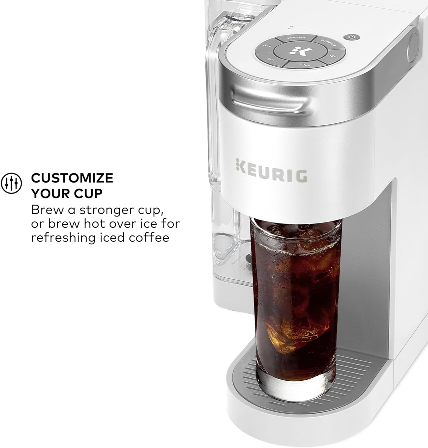 Keurig K-Supreme Single Serve K-Cup Pod Coffee Maker, MultiStream Technology, 4 Brew Sizes, 66oz Dual-Position Removable Reservoir, Black