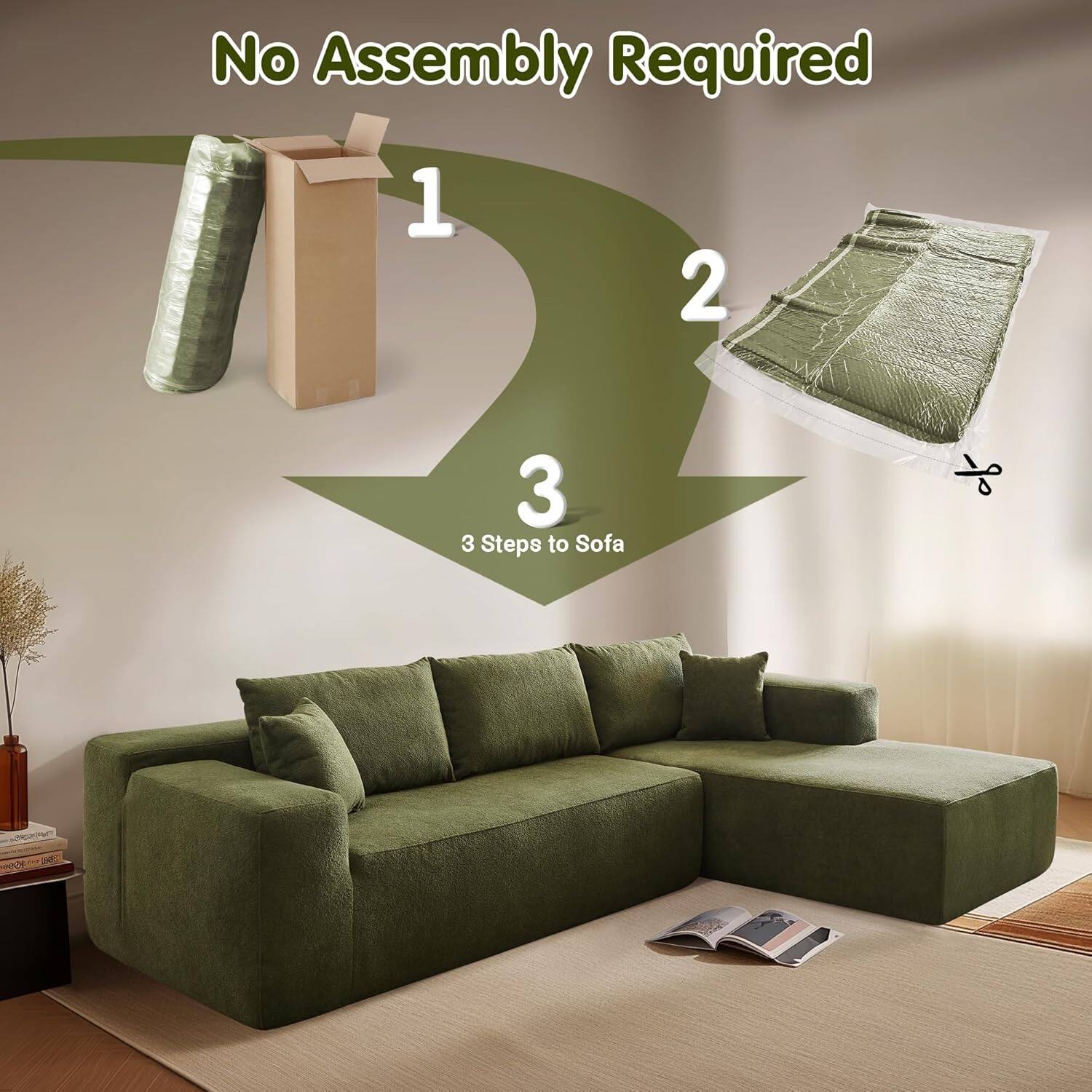 Sectional Cloud Couch for Living Room