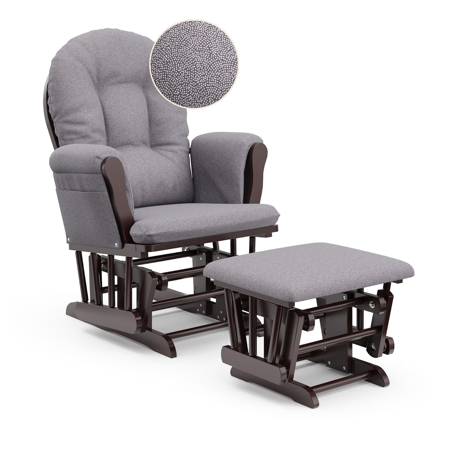 Storkcraft Premium Hoop Glider & Ottoman