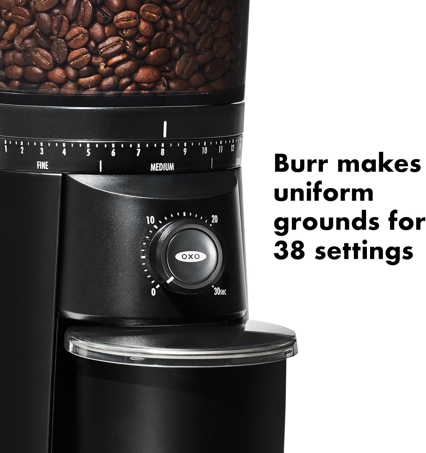 OXO Brew Conical Burr Coffee Grinder , Silver