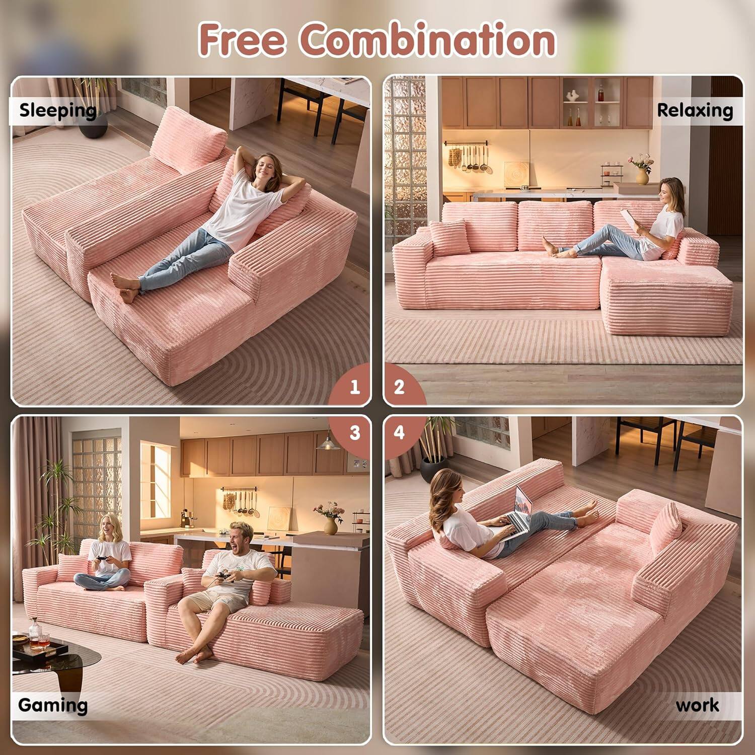 Sectional Cloud Couch for Living Room