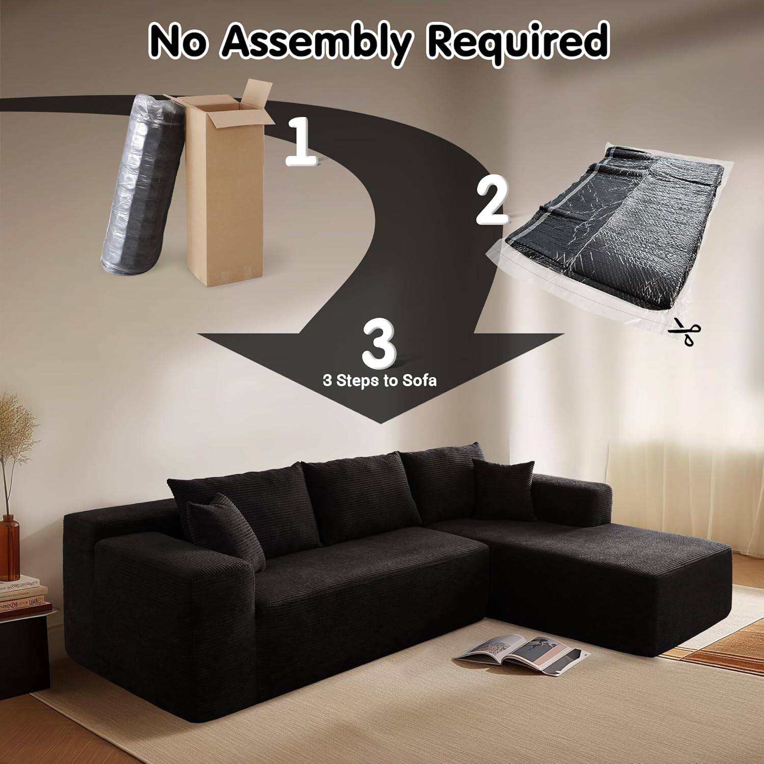 Sectional Cloud Couch for Living Room