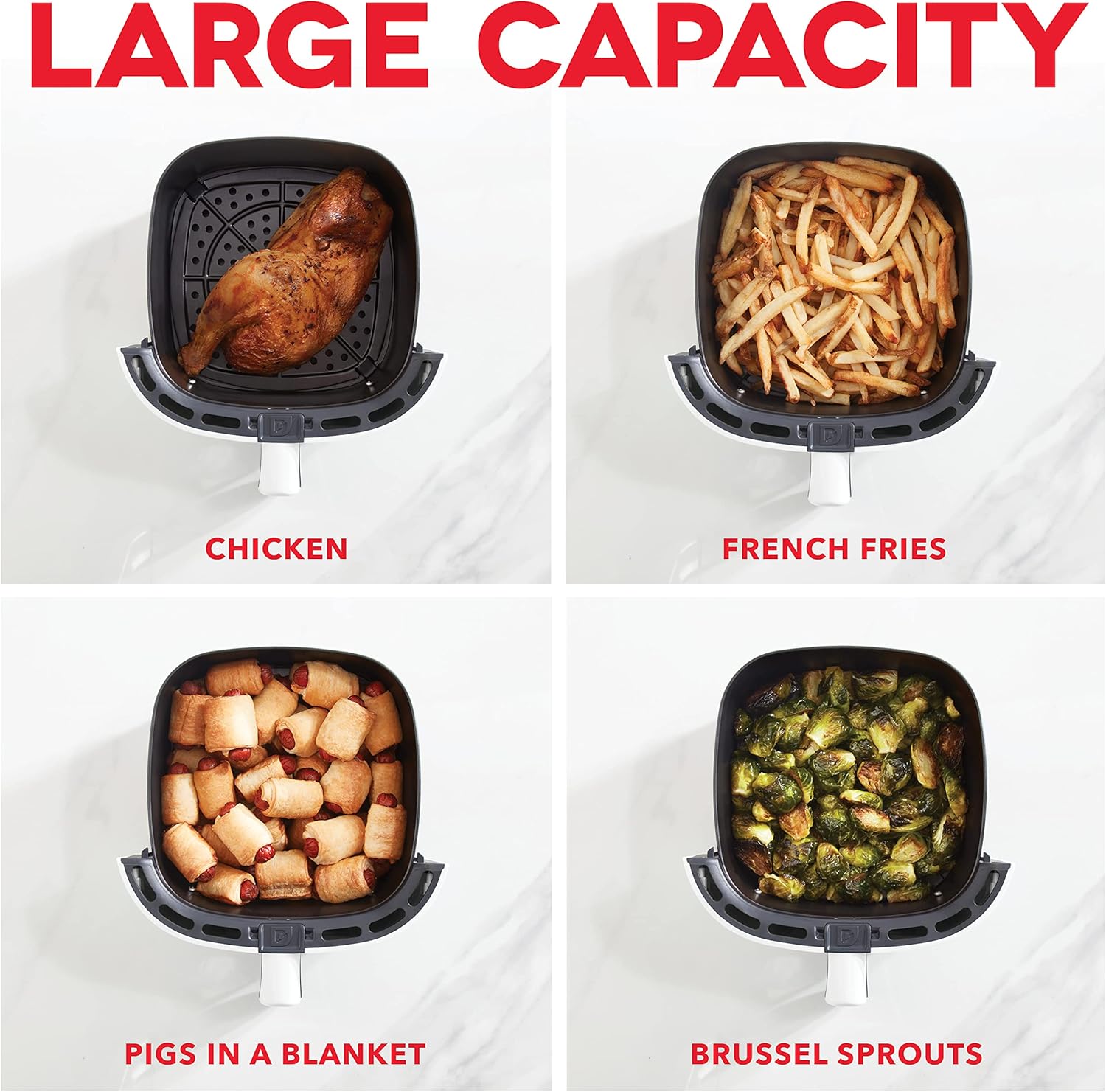 DASH Tasti-Crisp™ Electric Air Fryer Oven, 2.6 Qt., Aqua – Compact Air Fryer for Healthier Food in Minutes, Ideal for Small Spaces - Auto Shut Off, Analog, 1000-Watt