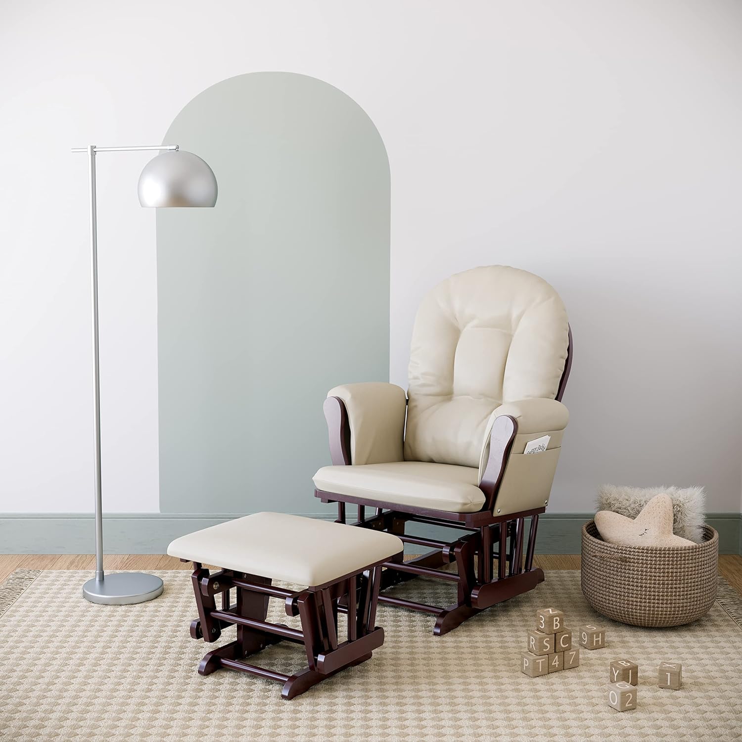 Storkcraft Premium Hoop Glider & Ottoman