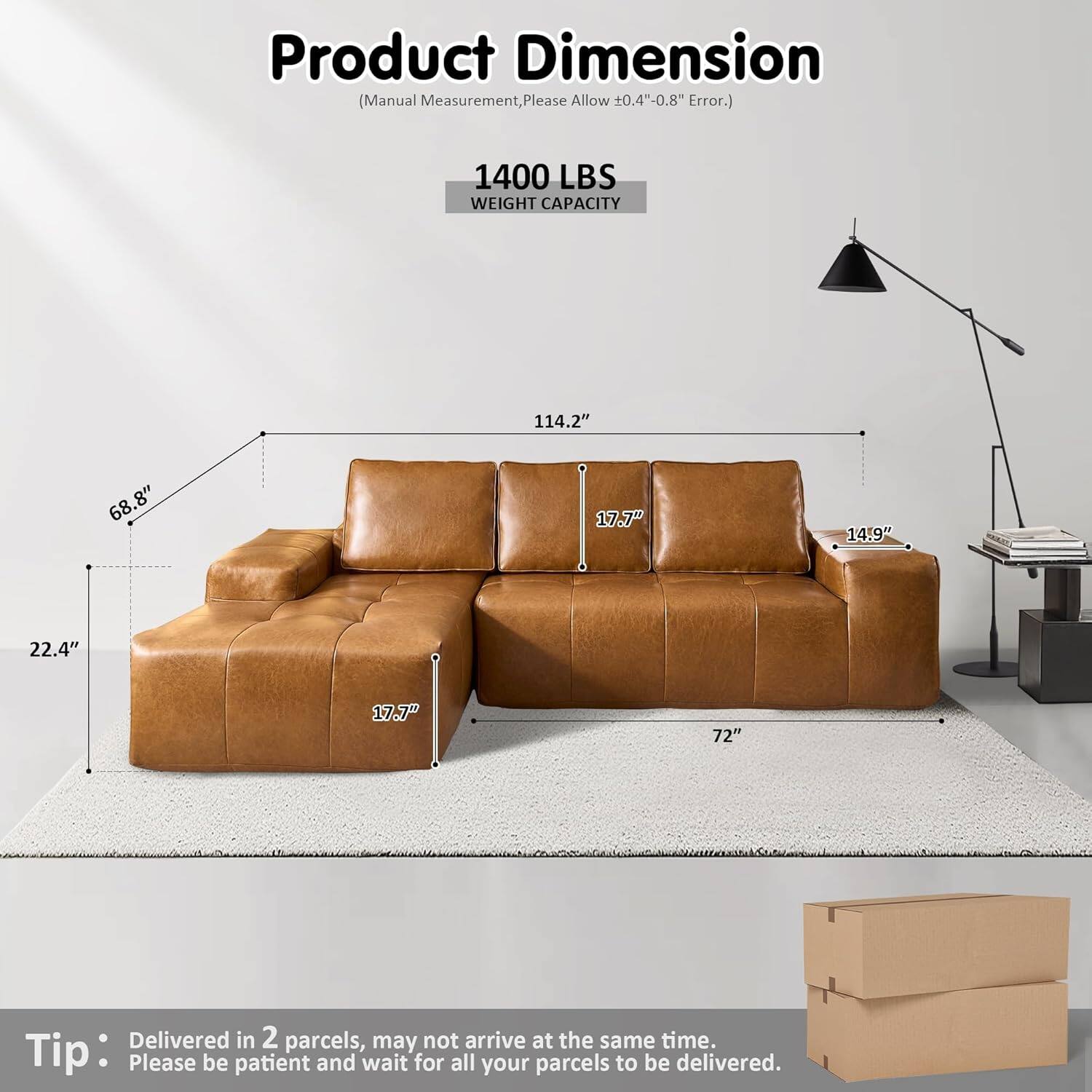 Sectional Cloud Couch for Living Room