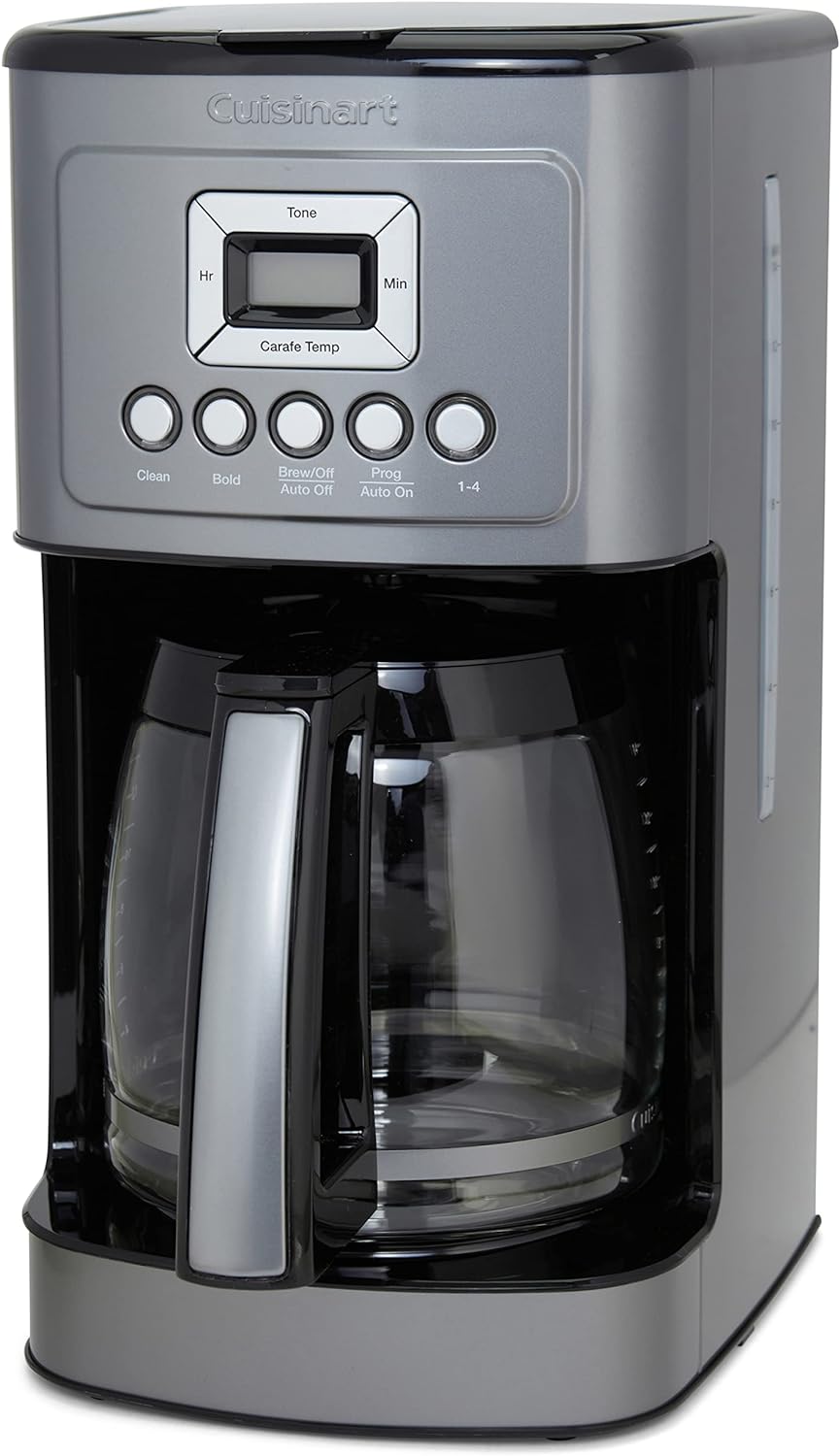 Cuisinart Coffee Maker, 14-Cup Glass Carafe, Fully Automatic for Brew Strength Control & 1-4 Cup Setting, Stainless Steel, DCC-3200P1