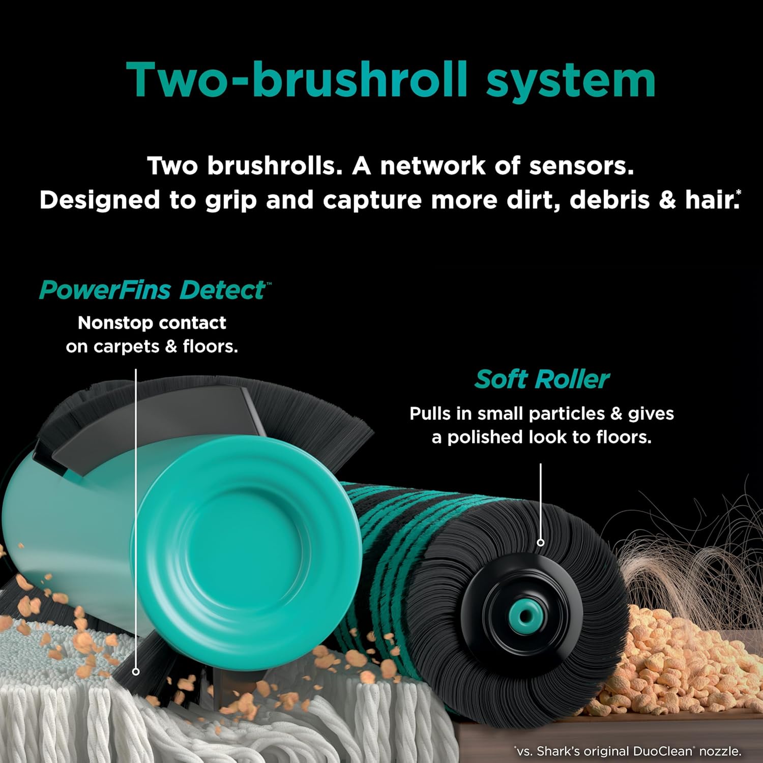 Shark AZ2002 Vertex Powered Lift-Away Upright Vacuum with DuoClean PowerFins, Self-Cleaning Brushroll, Large Dust Cup, Pet Crevice Tool, Dusting Brush & Power Brush, Silver/Rose Gold