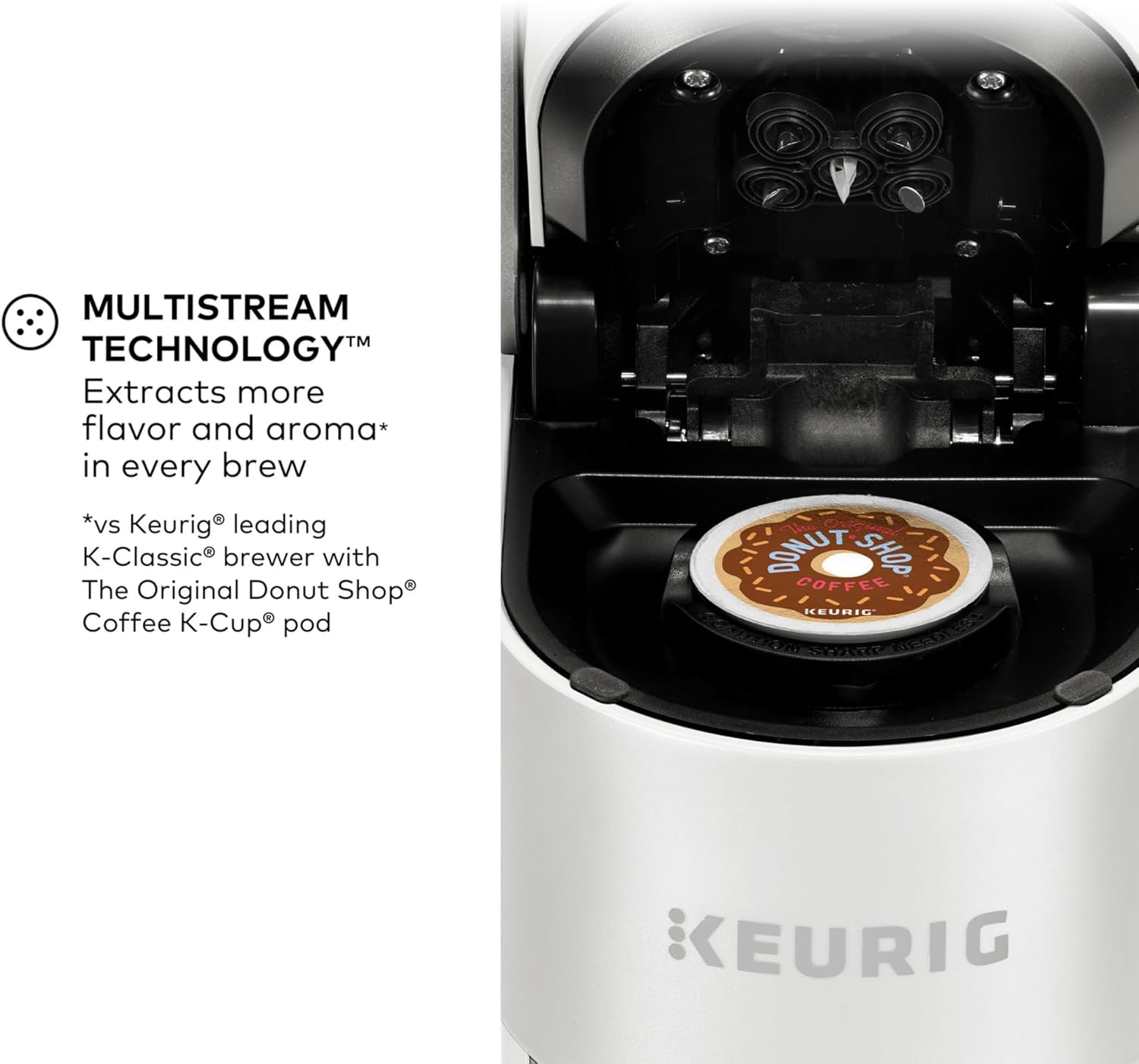 Keurig K-Supreme Single Serve K-Cup Pod Coffee Maker, MultiStream Technology, 4 Brew Sizes, 66oz Dual-Position Removable Reservoir, Black