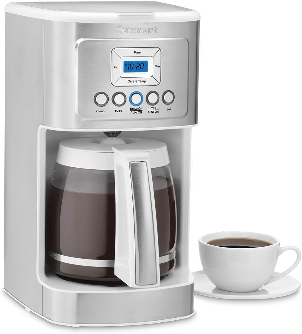 Cuisinart Coffee Maker, 14-Cup Glass Carafe, Fully Automatic for Brew Strength Control & 1-4 Cup Setting, Stainless Steel, DCC-3200P1