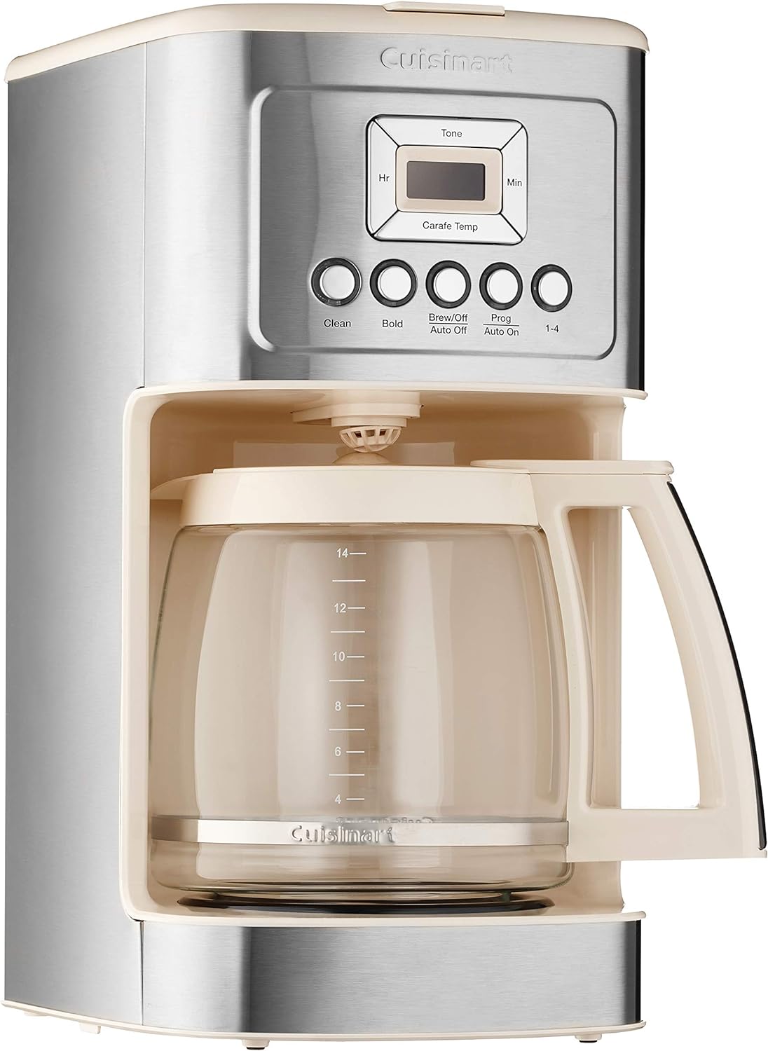 Cuisinart Coffee Maker, 14-Cup Glass Carafe, Fully Automatic for Brew Strength Control & 1-4 Cup Setting, Stainless Steel, DCC-3200P1