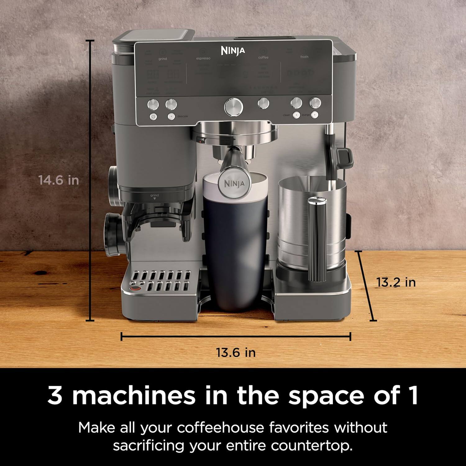 Ninja Espresso Machine Drip Coffee Maker Luxe Café Premier Series Stainless Steel