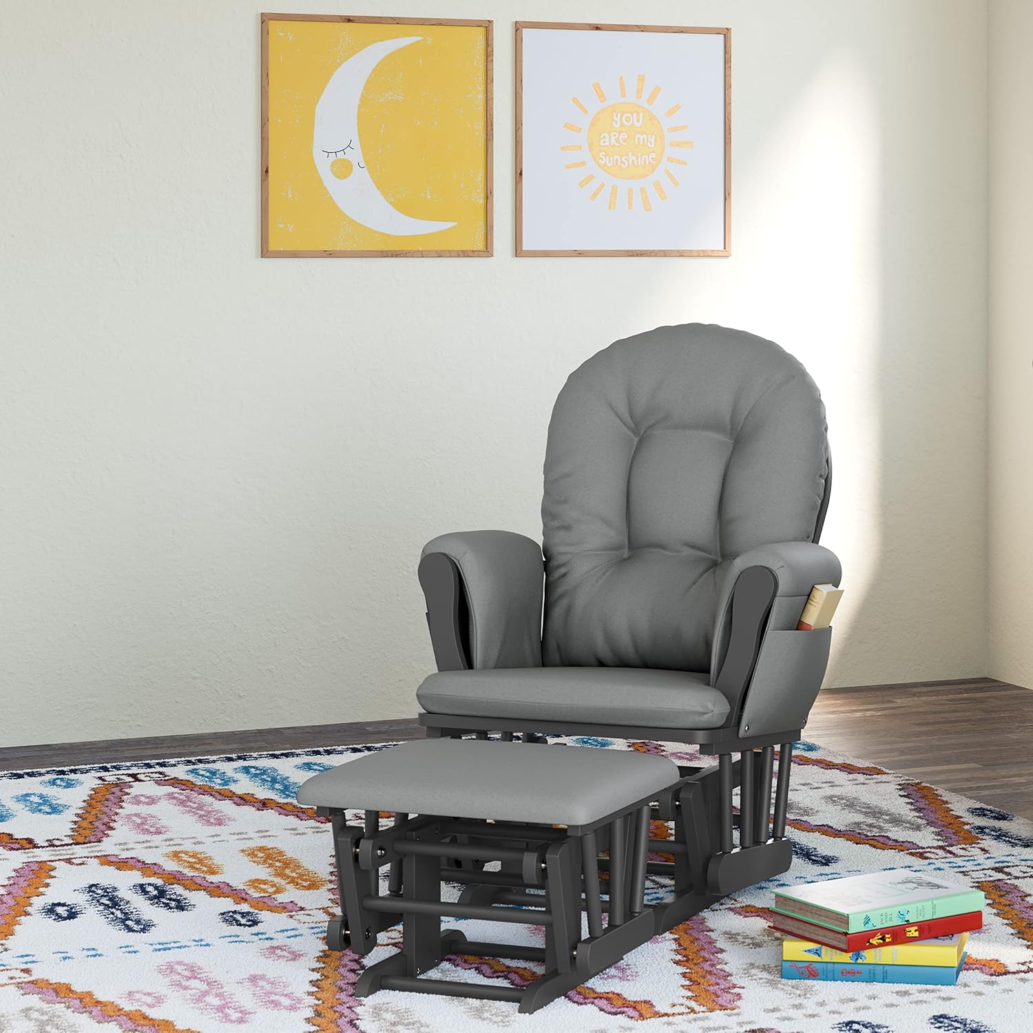 Storkcraft Premium Hoop Glider & Ottoman
