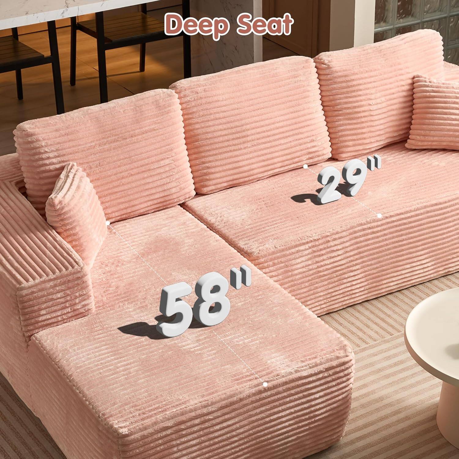 Sectional Cloud Couch for Living Room