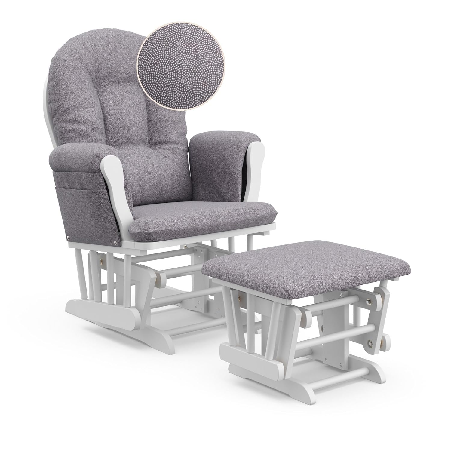 Storkcraft Premium Hoop Glider & Ottoman