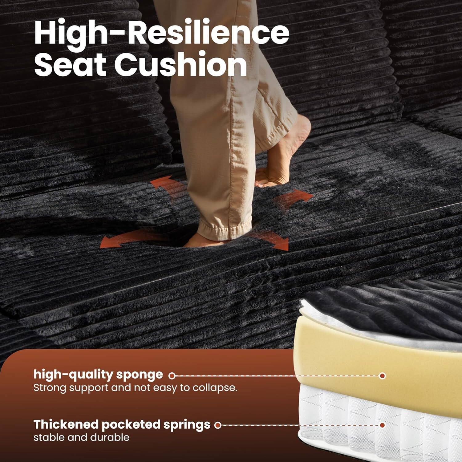 Sectional Cloud Couch for Living Room