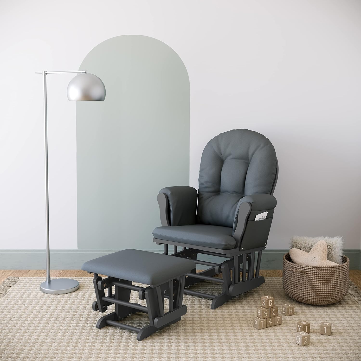 Storkcraft Premium Hoop Glider & Ottoman