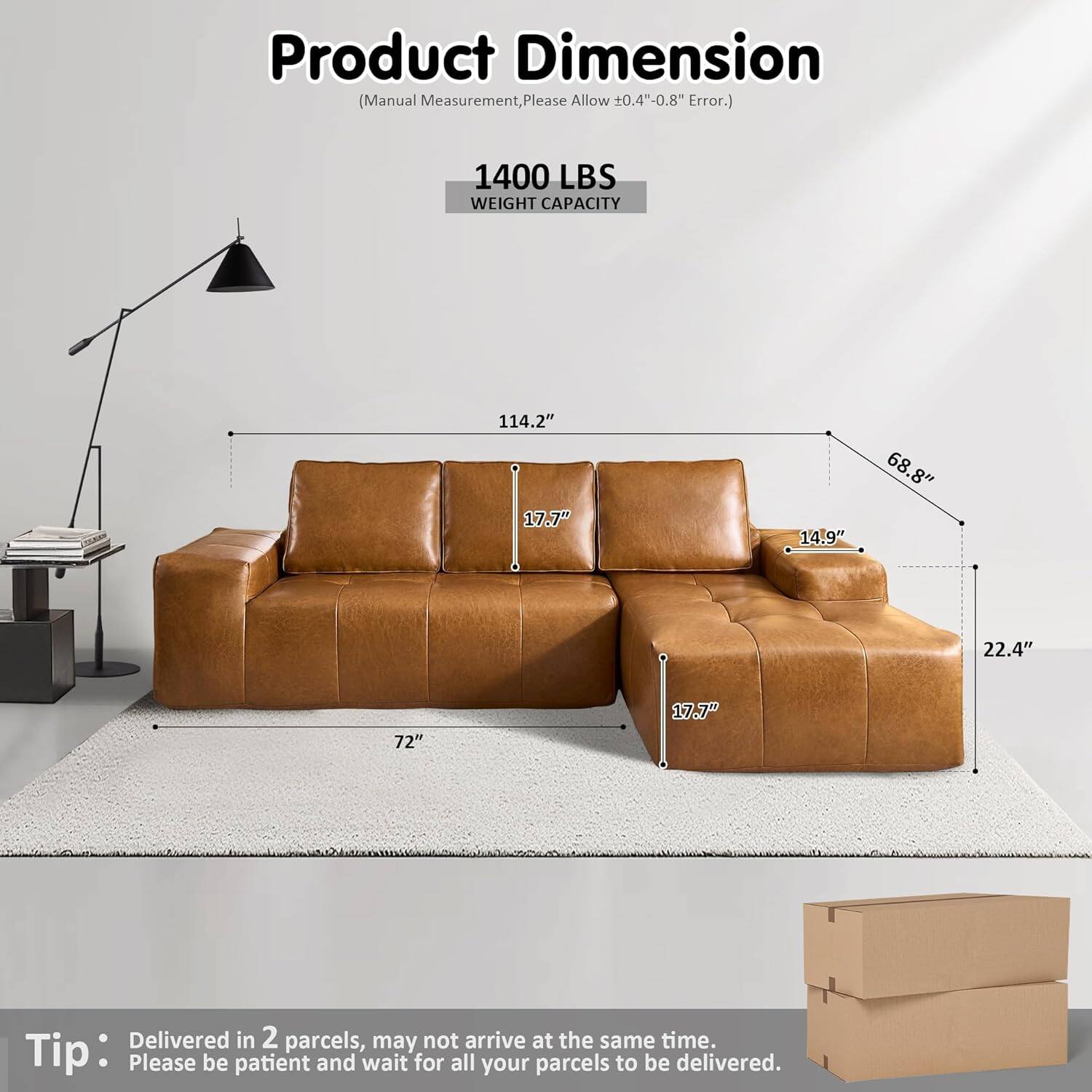 Sectional Cloud Couch for Living Room