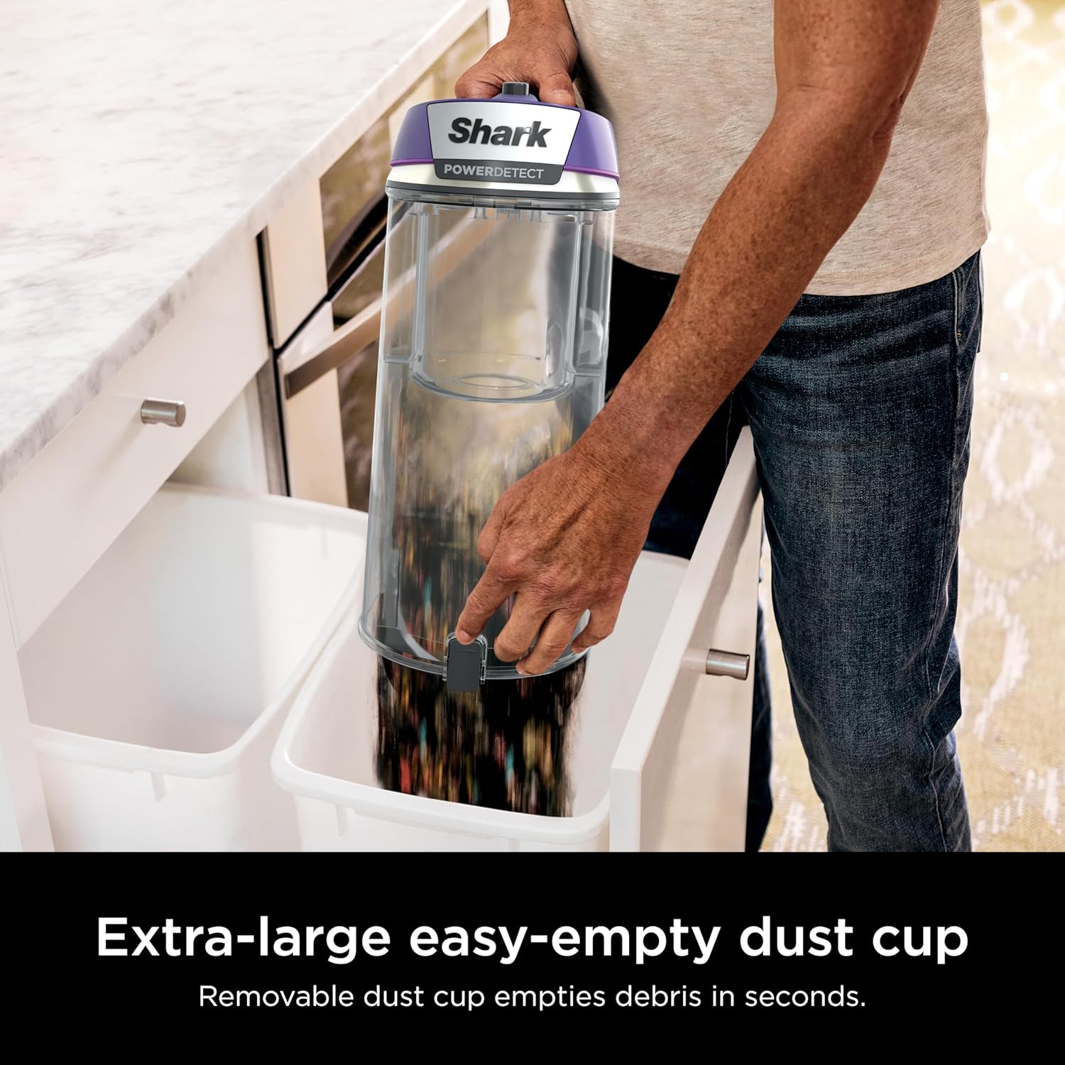 Shark AZ2002 Vertex Powered Lift-Away Upright Vacuum with DuoClean PowerFins, Self-Cleaning Brushroll, Large Dust Cup, Pet Crevice Tool, Dusting Brush & Power Brush, Silver/Rose Gold